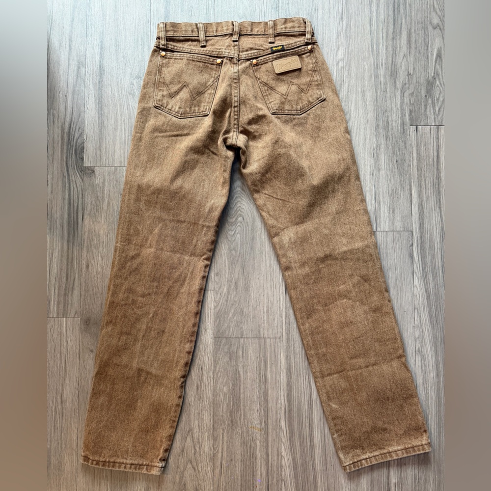 Wrangler Vintage Style Brown Jeans  Western Workwear - Picture 4 of 5